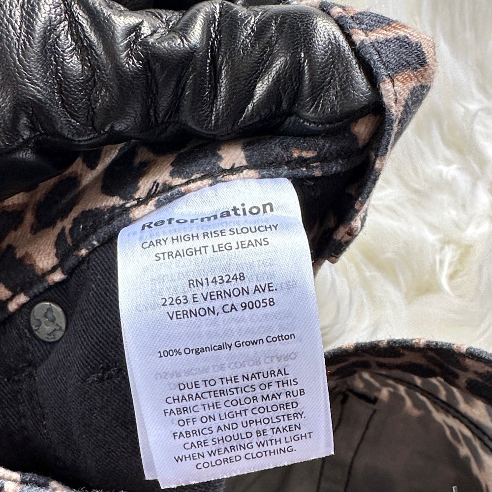 Reformation Black and Tan Animal Print Pants - Picture 5 of 12